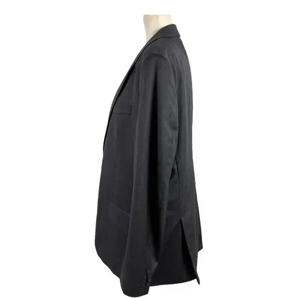 Banana Republic Men's Single Breasted Tailored Suit Jacket Dark Charcoal Sz 44R